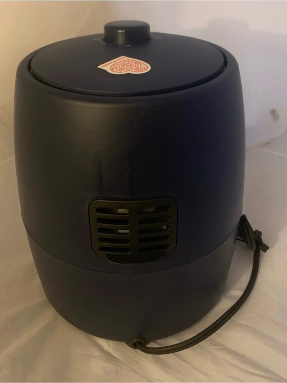 New So Yummy Bella Mini 2QT Air Fryer Dark Navy Blue 1200W Damaged Open Box